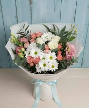 Букет цветов из:  Розы, Лизиантусы и Хризантемы в Вознесеновке