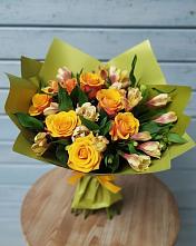 Букет цветов из:  Альстромерии и Розы в Вознесеновке