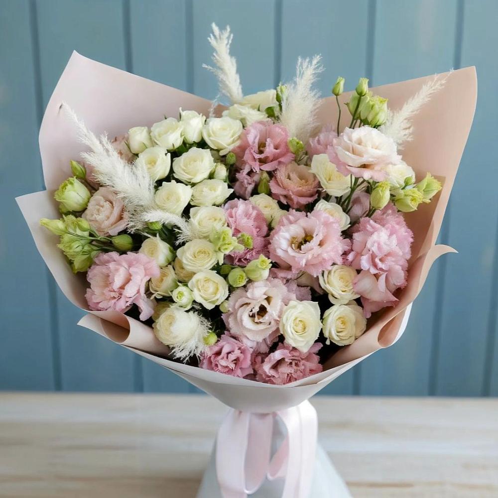 Букет цветов из: Альстромерии и Розы в Вознесеновке