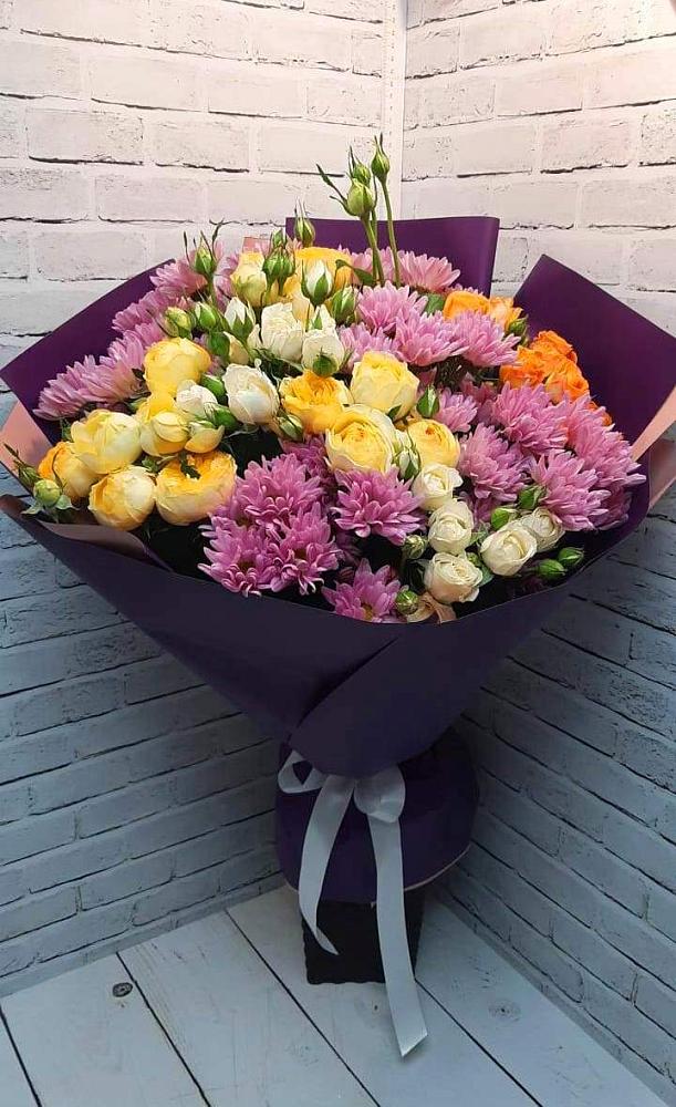 Букет цветов из: Хризантемы и Розы в Вознесеновке