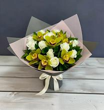 Букет цветов из:  Орхидеи и Розы в Вознесеновке