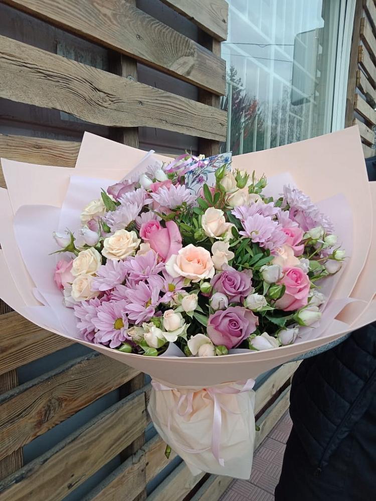 Букет цветов из: Розы и Хризантемы в Вознесеновке