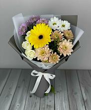 Букет цветов из:  Розы, Герберы и Хризантемы #REPLACE_PRED# Вознесеновке