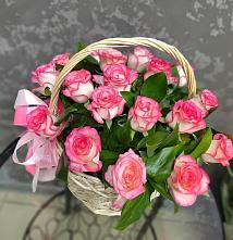 Цветочная композиция из Розы в корзине #REPLACE_PRED# Вознесеновке