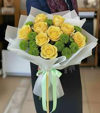 Букет цветов из:  Хризантемы и Розы в Вознесеновке