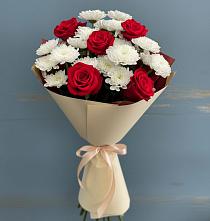 Букет цветов из:  Розы и Хризантемы в Вознесеновке
