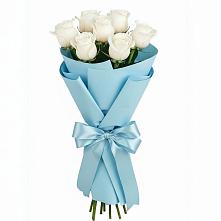 Букет 7 белых роз Проуд в Вознесеновке