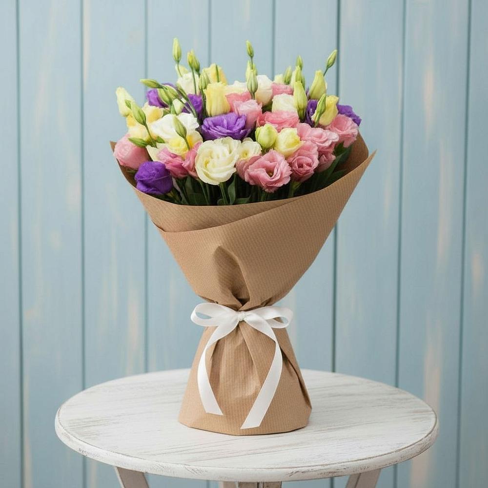 Букет цветов из: Лизиантусы в Вознесеновке