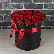 Цветочная композиция из Розы в шляпной коробке в Вознесеновке