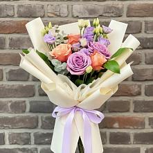 Букет цветов из:  Лизиантусы и Розы #REPLACE_PRED# Вознесеновке