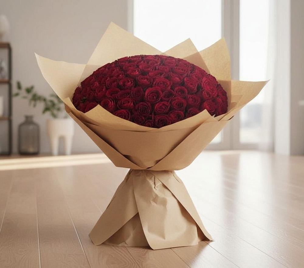 Букет 101 Красная роза в Вознесеновке