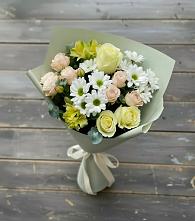 Букет цветов из:  Альстромерии, Розы и Хризантемы #REPLACE_PRED# Вознесеновке