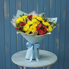 Букет цветов из:  Альстромерии и Хризантемы в Вознесеновке