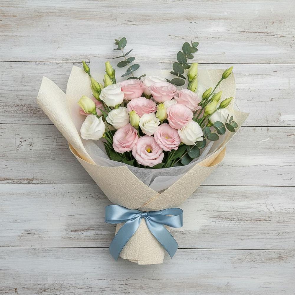 Букет цветов из: Лизиантусы в Вознесеновке