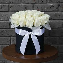 Цветочная композиция из Розы в шляпной коробке в Вознесеновке